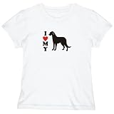 T-Shirt Woman White I Love My Irish Wolfhound Silhouette Dog