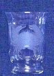 Individually Hand Etched Crab Glass Candle Shade 5.75"h Set / 2