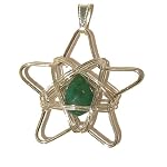 Chrysocolla Pendant 02 Wire Wrapped Star Blue Crystal Healing Gemstone Silver Reiki Stone 1.8