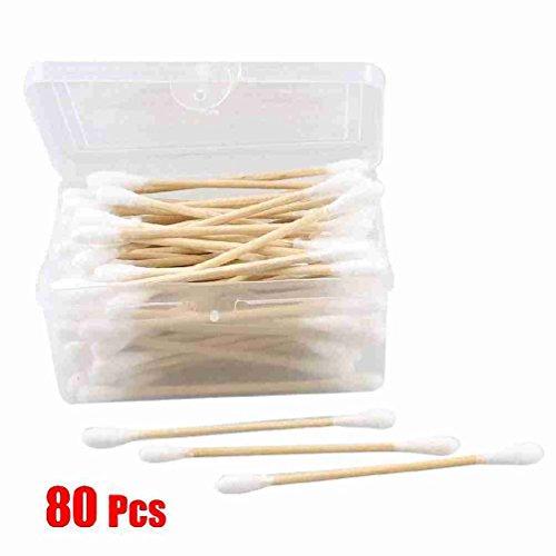 1 Pack Double Head Cotton Swab Buds w Storage Case