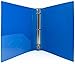 JAM PAPER Plastic 1.5 inch Binder - Blue 3 Ring Binder - Sold Individually