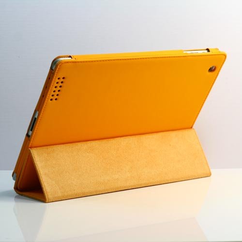 Orange / Leather Case/ Flip Stand Case for Apple 