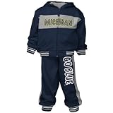 Michigan Wolverines Navy Blue Toddler Triumph Full Zip Hoody and Sweatpant Set