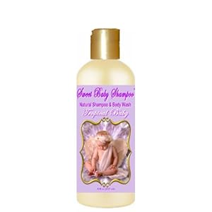 Sweet Baby Shampoo, 8 oz., Sulfate Free, No Parabens, Phthalates, Dyes, Endocrine Disruptors, SLS Free, Natural (Tropical Baby)