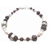 Pearl & Garnet Bracelet, 7.5