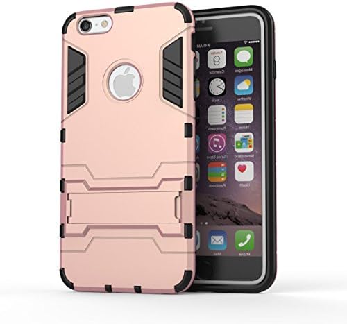 iPhone 6 and iPhone 6S Case, Rowling (Rose Golden) Heavy Duty Shock-Absorption Kickstand Feature Hybrid Dual Layer Armor Defender Case Cove For Apple iPhone 6 and iPhone 6S 2016 New Design