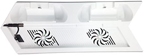 Eachgo PS4 Stand Cooling Cooler Fan-Controller Charger Unit +2 USB ports for Playstation(White)