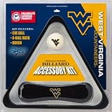 West Virginia Mountaineers Billiard Accessories Kit - includes Triangle Rack, Cue Ball and Brush
