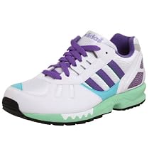 adidas Originals ZX 7000 Running Shoe,White/Purple/Green,10.5 M US