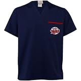 MLB Minnesota Twins Navy Blue Scrub Top (Small)