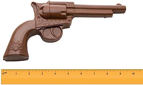 Chocolate Revolver Gun - Full Size Solid Cowboy Chocolate Gun with Real Gun Case by ChocolateWeapons