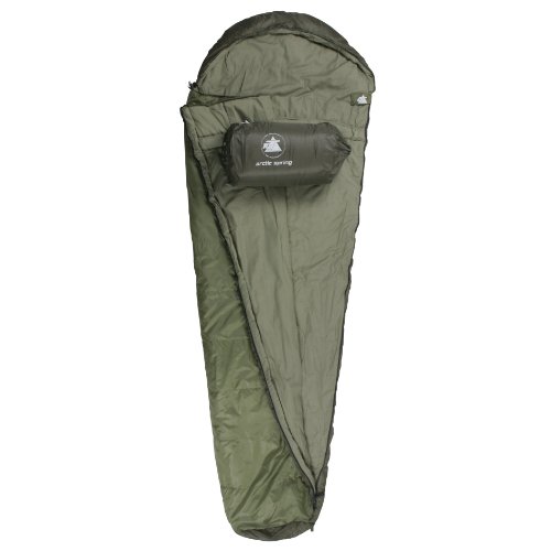 10T ARCTIC Spring Sac de couchage sarcophage Vert 230 x 85/55 cm