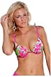 Pink Envy:Padded Enhancer Bikini Swimsuit Top