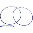 Rubber Cord Necklaces Blue 16" 2Pcs