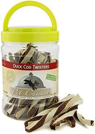 Pet Cuisine Dog Treats Snacks Chews, Twisted Duck &amp; Cod Jerky Sandwich, 12 Oz