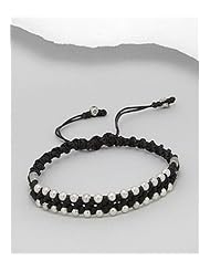 Cotton Waxed Thread Bracelet In Zinc