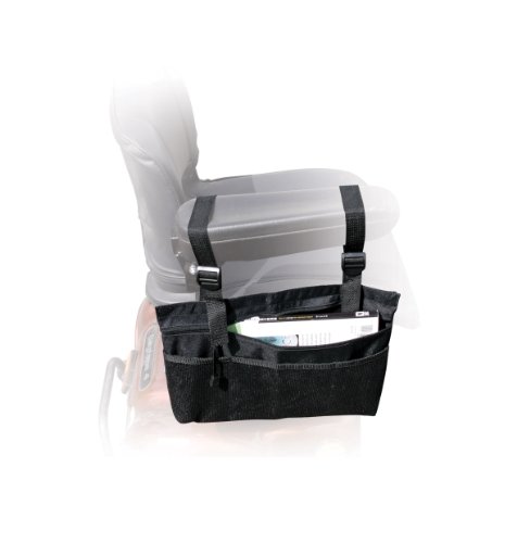 Drive Medical Deluxe Power Scooter Nylon Arm Tote, Black, Large