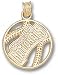 Washington Nationals Solid 10K Gold Pierced Baseball Pendant