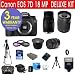Canon EOS 7D 18 MP Digital SLR Camera Body with Canon EF-S 18-55mm IS Lens + Sigma 70-300mm Telephoto Zoom Lens + Rokinon 500mm F/8 Lens with 2x Converter (=1000mm) + .42x Wide Angle Lens with Macro + 16 GB Memory Card + Multi-Coated 3 Piece Filter Kit + Digital Slave Flash + 11 Piece Accessory Kit + Deluxe Camera Case + 3 Year Warranty Repair Contract
