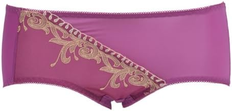 YZY Women's Underwear Comfort Mid Rise Flower Shapwear Brief Panty Purple L