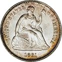 1838-1873 Seated Liberty Half Dime G/VG