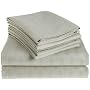 Hotel Fine Linens 1000-Thread Count 6-Piece Egyptian Cotton Queen Sheet Set, Seafoam