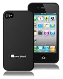 GreatShield iSlide Slim-Fit PolyCarbonate Hard Case for Sprint / Verizon / AT&T Apple iPhone 4 / iPhone 4S - Black