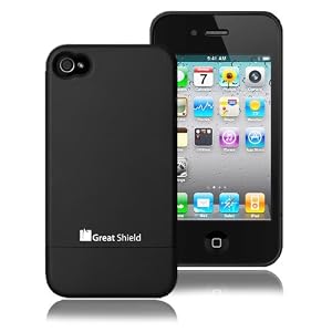GreatShield iSlide Slim-Fit PolyCarbonate Hard Case for Verizon / AT&T Apple iPhone 4 / iPhone 4G HD – Black