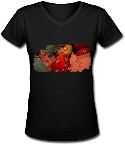 Love Sausage Party ShowV Neck T Shirt For Women Black