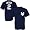Majestic New York Yankees #2 Derek Jeter Navy Blue Youth Players T-shirt