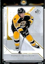 2006 SP Authentic Patrice Bergeron Hockey Card #92 Boston Bruins - Mint Condition - Shipped In Protective ScewDown Case!