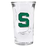 Set of 2 Michigan State Spartans Fluted Shot Glass - NCAA College Athletics - Fan Shop Merchandise