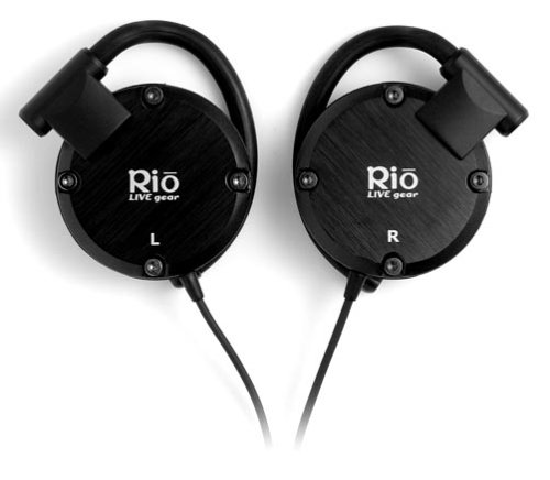 Rio LIVE gear シリコンイヤーフック式ヘッドホン(専用ソフトケース付) ブラック [PHP-200K]