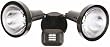 Designers Edge L-992BR Two-Light Downward Floodlight,180-Degree Motion-Activated, Bronze
