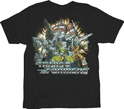 Transformers Autobots Blow-Up Scene Black T-shirt Tee