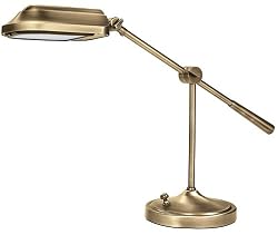 Verilux Heritage Natural Spectrum Deluxe Desk Lamp, Antiqued Brushed Brass