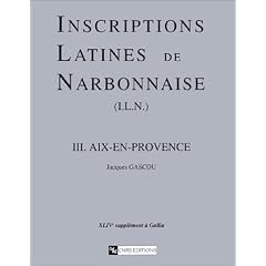 Inscriptions latines de Narbonnaise, 3 : Aix-en-Provence