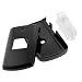 Solid Black Rubberized Snap On Crystal Case with Clip for Sprint Samsung SPH-M320 Cell Phone