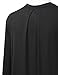 MBJ Womens Round Neck Long Sleeve Pleats Detail Tunic Top - Made in USA