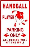 HANDBALL PLAYER PARKING game novelity sign
