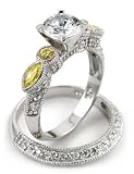 Prong Setting CZ Wedding Set