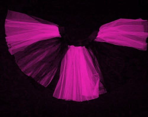 Uv Hot Pink Black Stripe Two Tone Tutu Skirt Dance Halloween Clubwear
