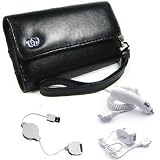 Apple Ipod Touch Carrying Case + White Car Charger + White Travel Charger + Retractable Data Cable for Apple Ipod Touch suitable for Apple 8 GB iPod Touch Apple 16 GB iPod Touch