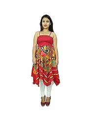 Shirred Cotton Knee Length Floral Print  Dress