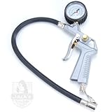 Air Inflator Gun with Large Gauge Flex Hose Valve Lock 170 PSI Air Inflator Gun with Large Gauge Flex Hose Valve Lock 170 PSI