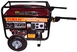 4500 watt Gas Portable Generator With Wheels: camping,gasoline,6.5 hp,4 stroke,FUELN,construction