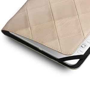 OCTO Quilted Kindle 2 Leather Cover with Hinge (Fits 6" Display, Latest Generation Kindle), Beige