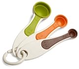 Trudeau 3 Piece  Flipper Reversible Measuring Spoons Set, Pumpkin, Chocolate & Avocado