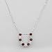Necklace With 1.40ctw Precious Stones - Genuine Garnets and Topazes Well Made in 925 Sterling silver Length 16in