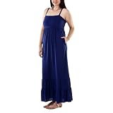 Women's Plus-Size Mossimo® Black: Blue Sleeveless Maxi Dress